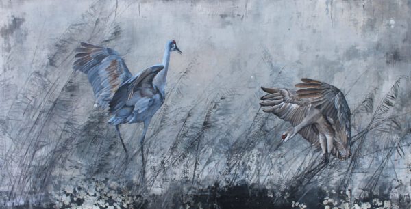 Cranes In The Mist
