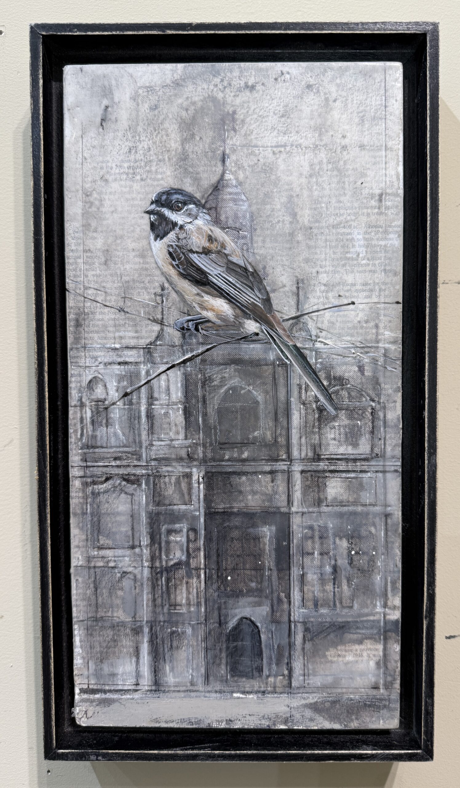 chickadee on drawing