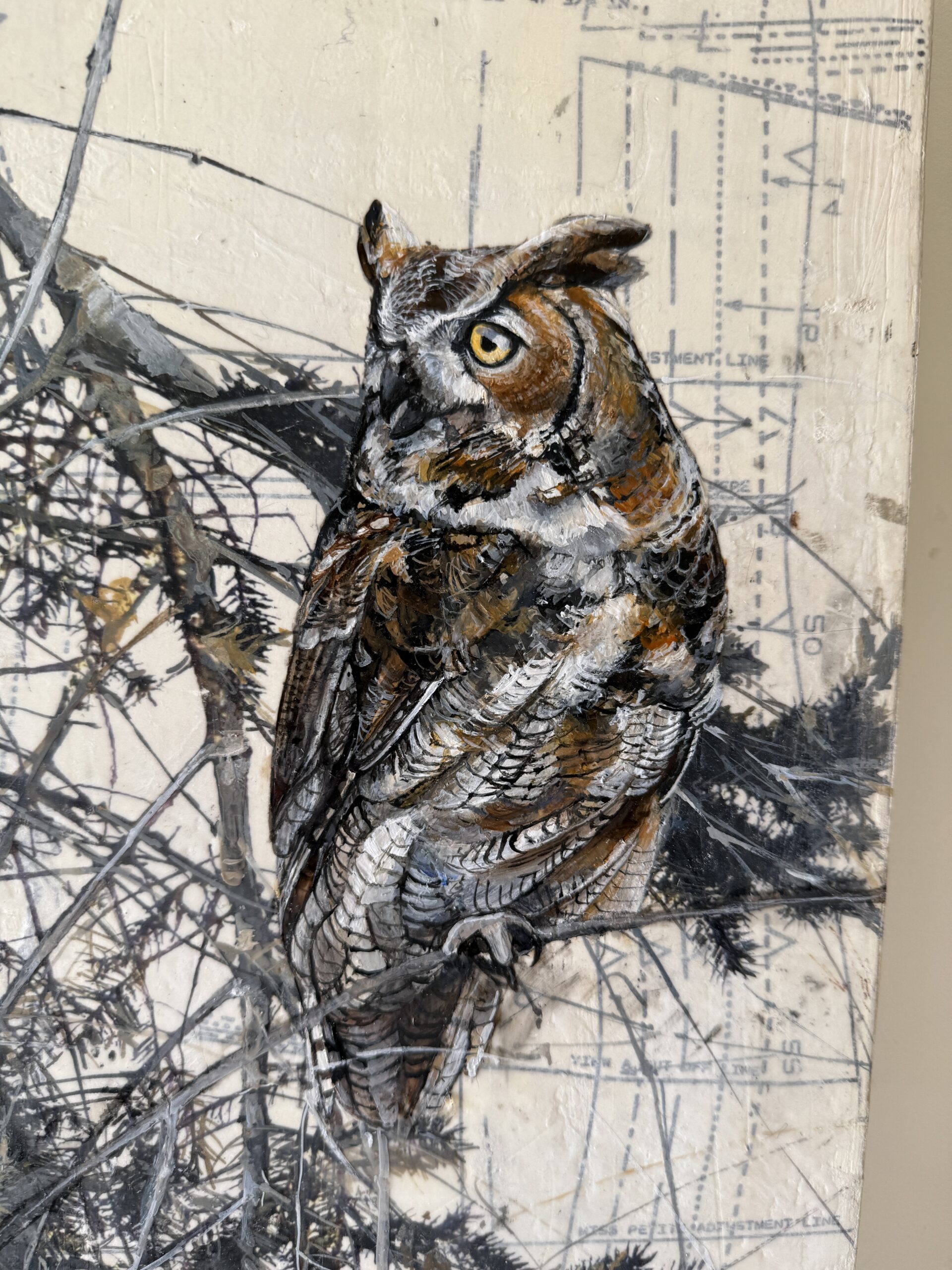 owl on sewing pattern