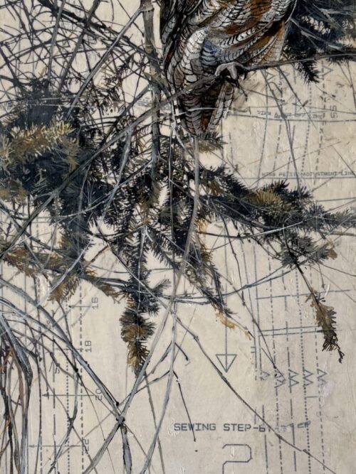 owl on sewing pattern