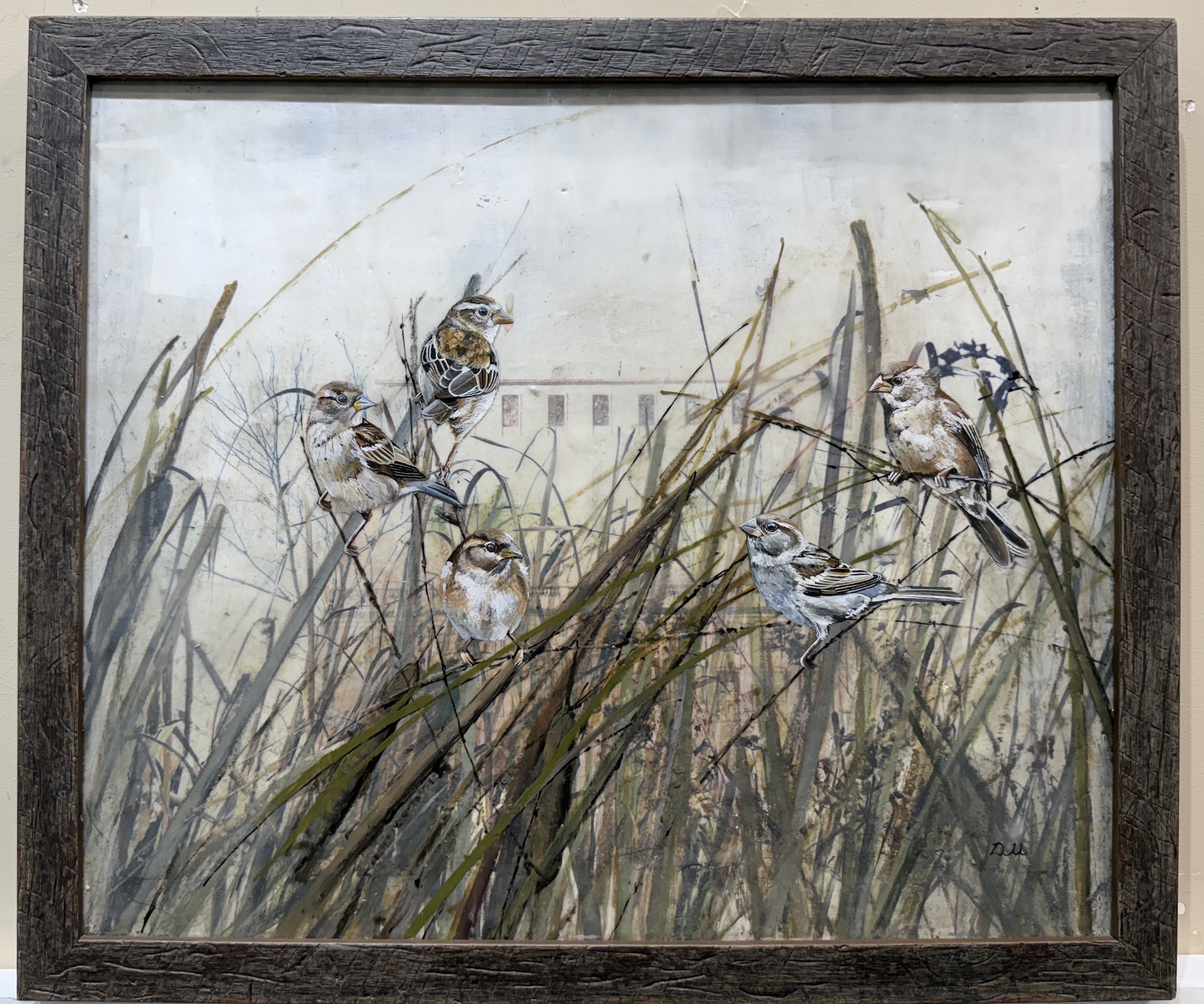 SPARROWS IN THE CATTAILS