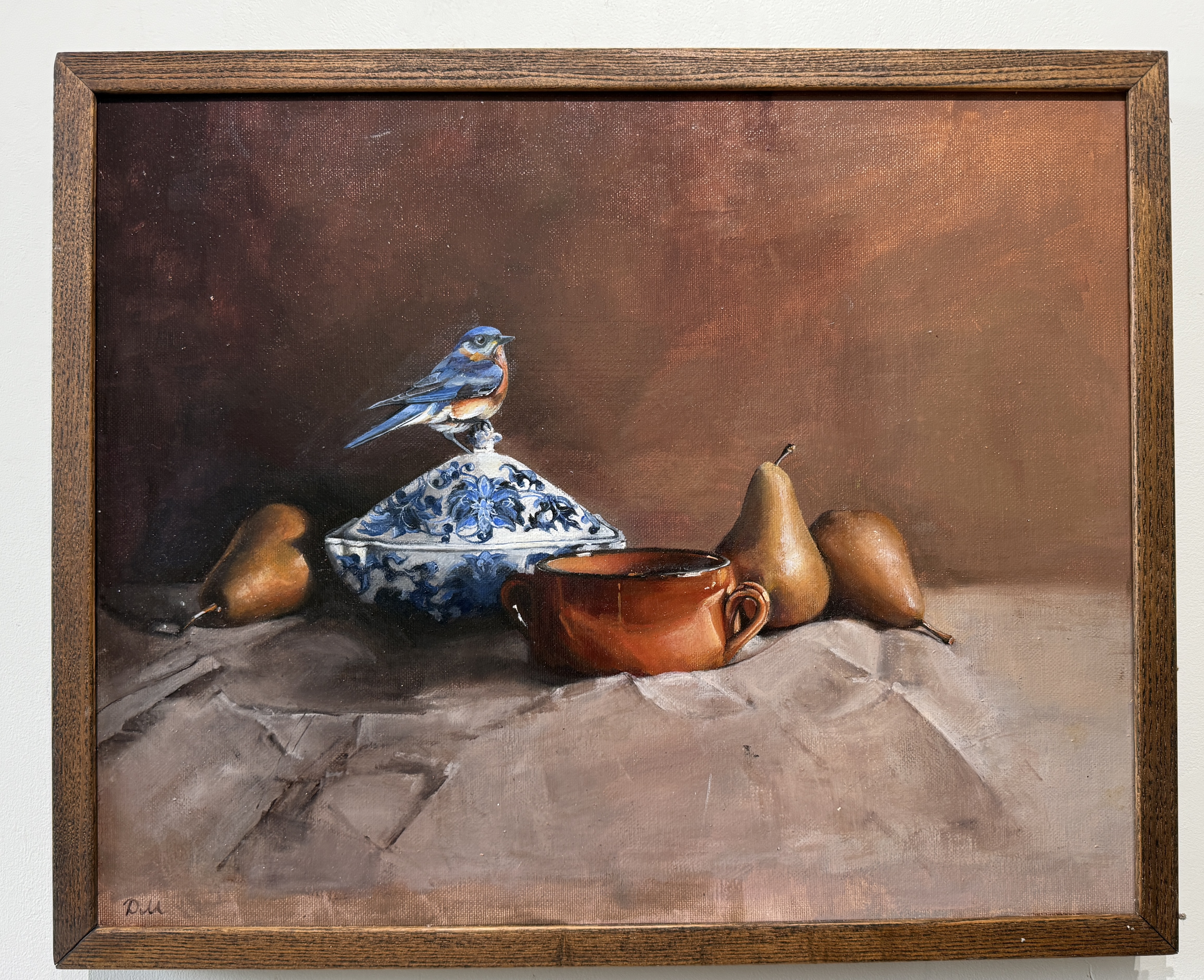 still life with bluebird