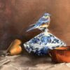 still life with bluebird