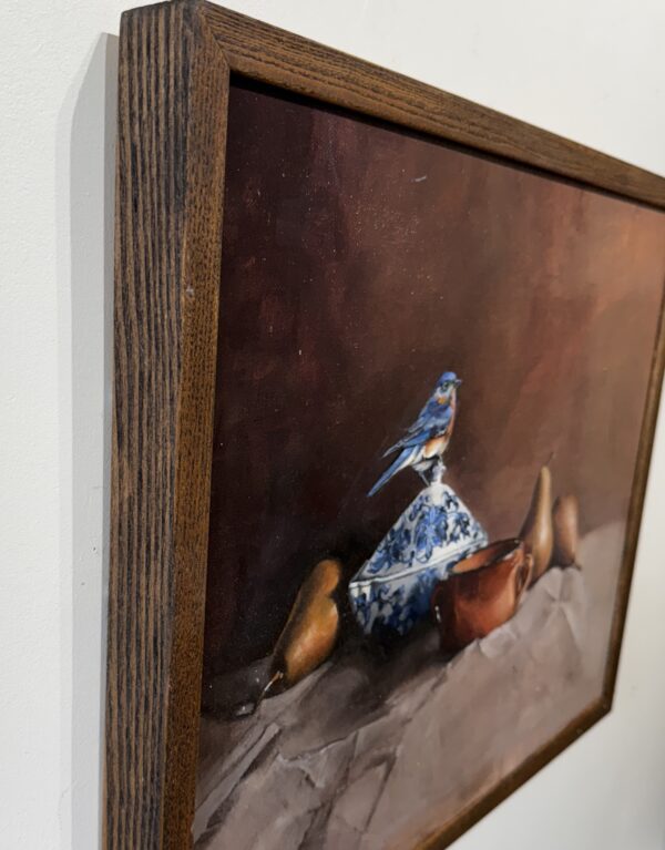 still life with bluebird