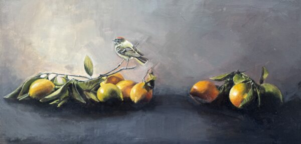 still life with kinglet